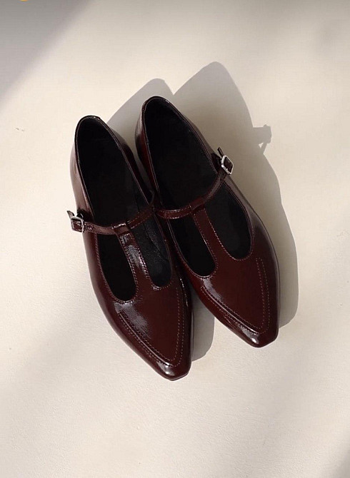 Балетки жіночі VIFEST бордові шкіра лакована 38р.-25см. (5458) Коломыя - изображение 5