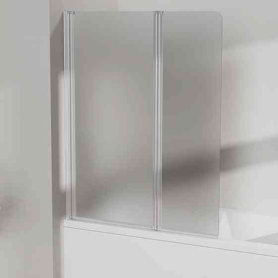 Скляна шторка для ванни AVKO Glass RDY19 60+40x140 Silver матова Київ