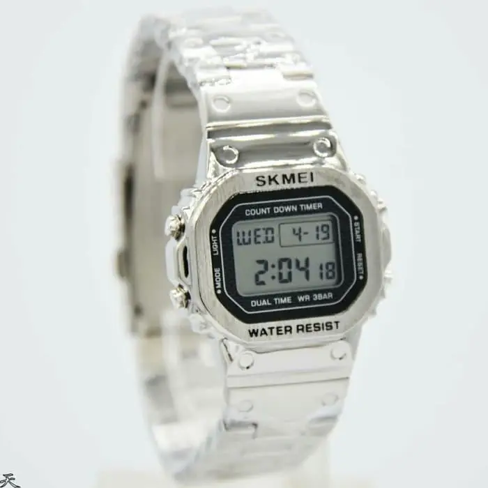 Женские спортивные часы Skmei 1433 Singapore Серебристый Винница - изображение 4