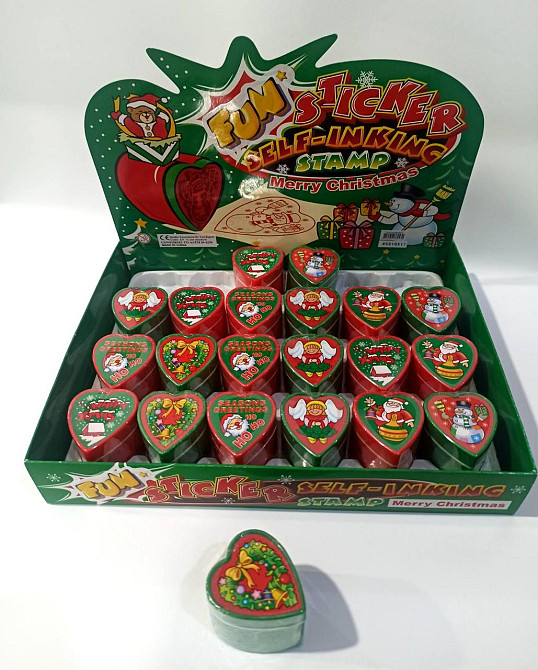 Штампи дитячі "Новий Рік сердця",6 видів, в дісплеї/24/, ЦІНА ЗА шт Київ - фото 1