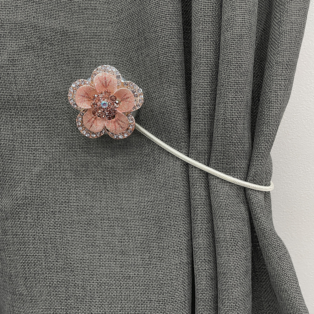 Магніти для штор та гардин "Flowers" набір 2 шт Персиковий (81-188) Київ - фото 4