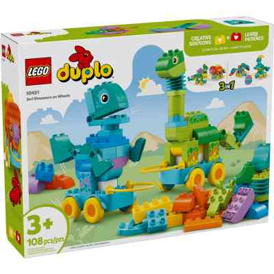 Конструктор LEGO DUPLO Динозаври на колесах 3 в 1 (10451) Вінниця