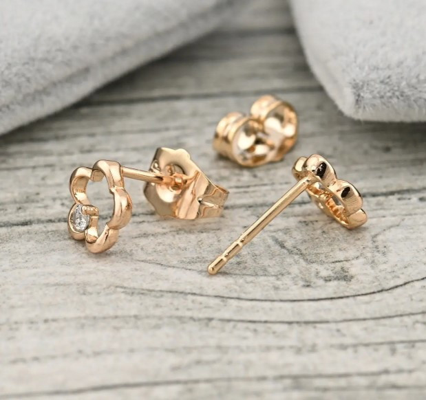 Серьги Xuping гвоздики, размер 7*7мм, позолота 18К Киев - изображение 2