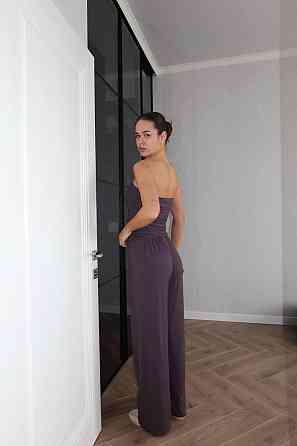 Жіночий базовий костюм-трійка: кардиган топ і штани турецька віскоза Графітовий Одеса