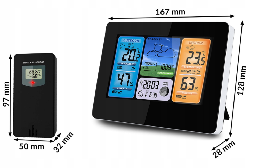 Метеостанція для дому BERDSEN BD-902 Black (390200) Київ - фото 5