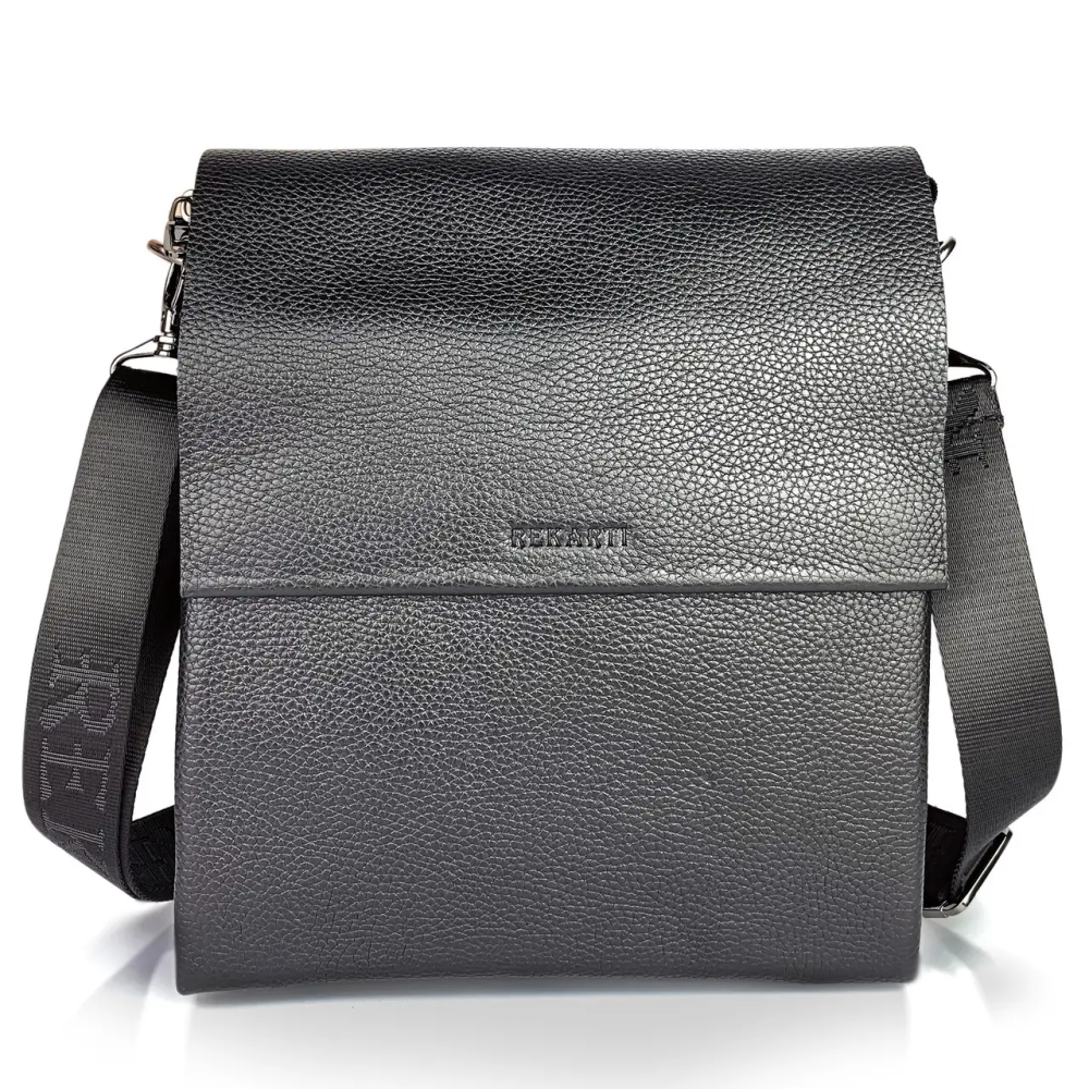 Чоловічий шкіряний месенджер 23х26х6, сумка планшет через плече BEXHILL TD-18621 чорний Київ - фото 3