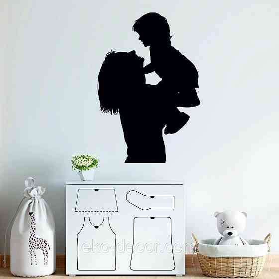 Декоративное настенное Панно «Мать и дитя», Декор на стену 70*62 см, Черный Киев