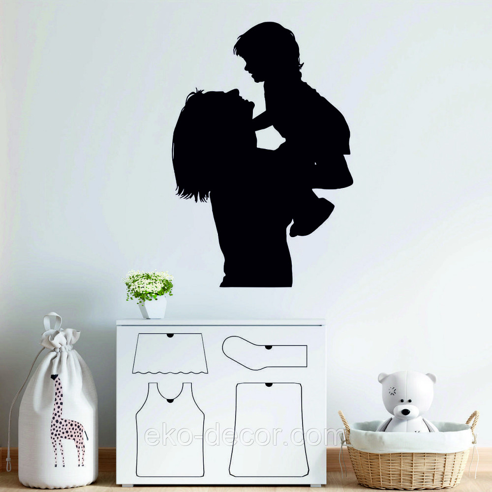 Декоративное настенное Панно «Мать и дитя», Декор на стену 70*62 см, Черный Киев - изображение 2