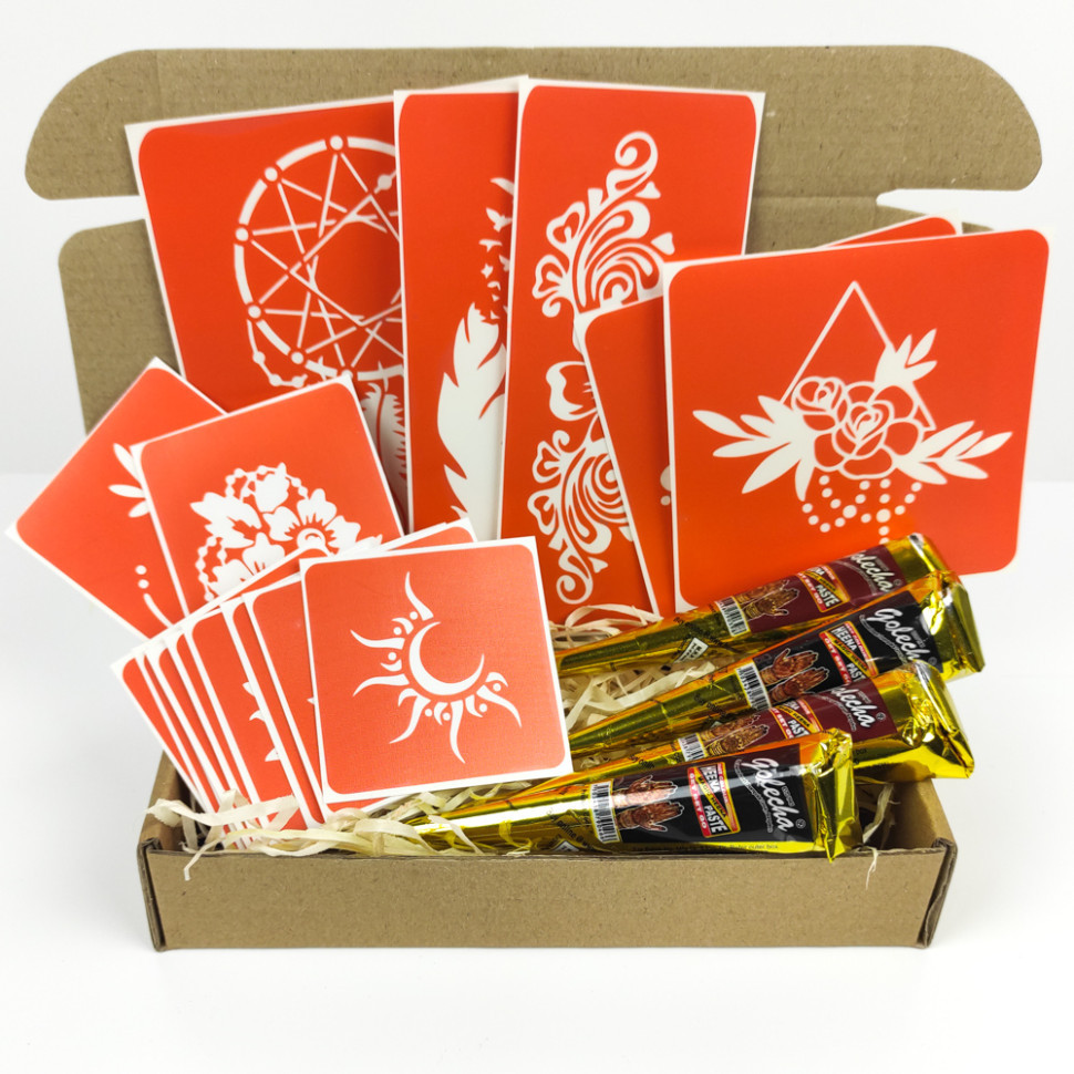 Набор хны с трафаретами для био-тату №6 henna-set-06 Винница - изображение 6