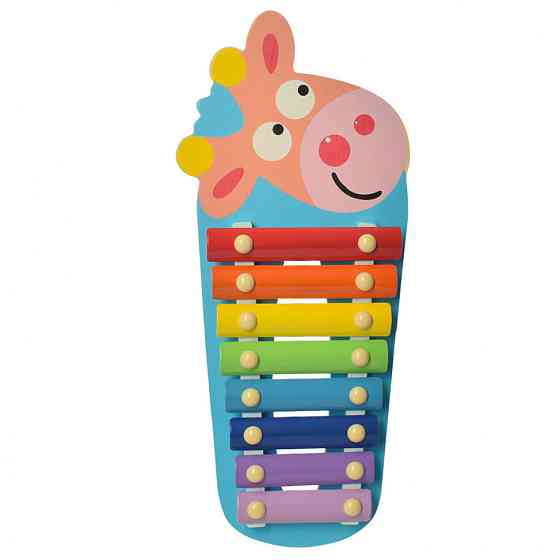 Дитяча іграшка Ксилофон WW-189 дерев'яний  Корівка Вінниця