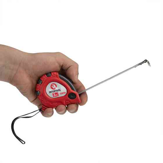 Рулетка с металлическим полотном, с фиксатором, 3 м, 16 мм, 