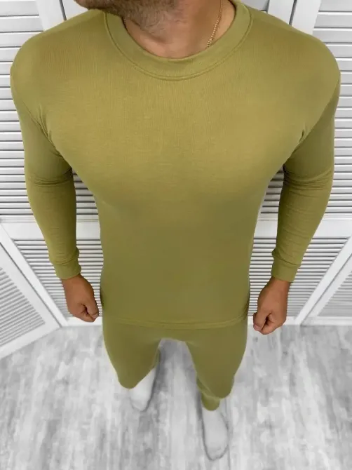 Щільна Чоловіча термобілизна на фліс теплозберігаючий комплект Кофта Легінси Одеса - фото 2