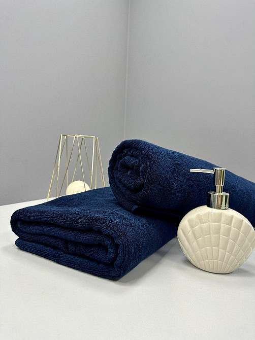 Полотенце банное Ideal Textile махровое 100х150 см (56860335) Темно-синій Черновцы - изображение 2