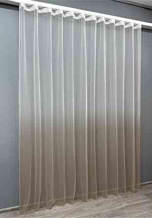 Тюль VR-Textil 1650т Грек-сетка омбре Какао 400х270 см (40-017) Киев