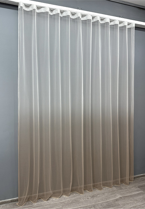 Тюль VR-Textil 1650т Грек-сетка омбре Какао 400х270 см (40-017) Киев - изображение 3