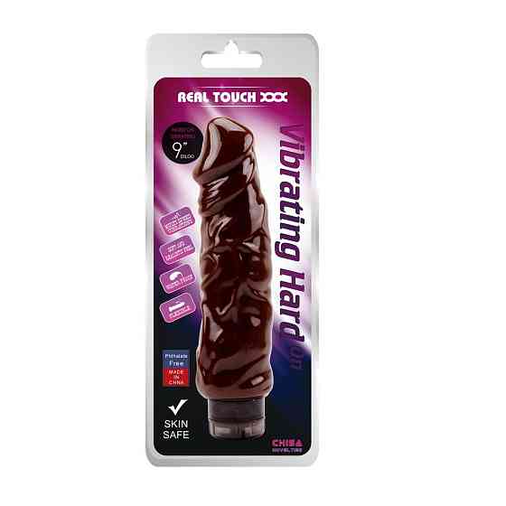 Реалистичный вибратор большого размера Chisa Real Touch XXX Vibration Hard On, коричневый Sex Aura Киев