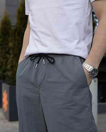 Чоловічі джогери темно-сірі плащівка спорт Pobedov Ground Київ