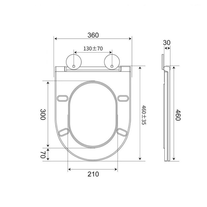 Унітаз підлоговий безбачковий Mixxus Premium Bevel-0702-T3 555х365х410mm система змиву Tornado 3.0 (MP6715)   ( 28771 ) Харків - фото 7