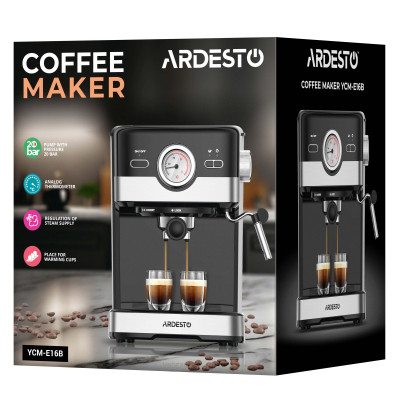 Рожковая кофеварка эспрессо Ardesto YCM-E16B Винница - изображение 6