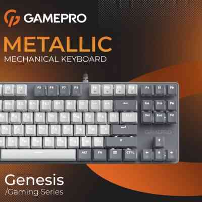 Клавиатура GamePro Genesis Metallic MK110G Outemu Red Switch USB UA Gray (MK110G) Винница