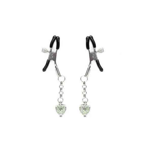Затискачі для сосків Liebe Seele Glow-in-dark Nipple Clamps Green Sex Aura Київ