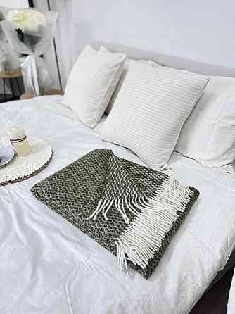 Vladi Плед Vladi 140x200 см из 100% вовни вівці з Нової Зеландії зелений Коломия