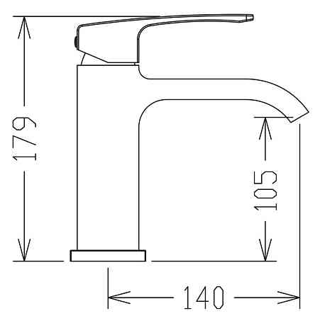 Змішувач для умивальника KOER KB-10037-12 (Колір матове золото) (KR6000)   ( 28763 ) Харків