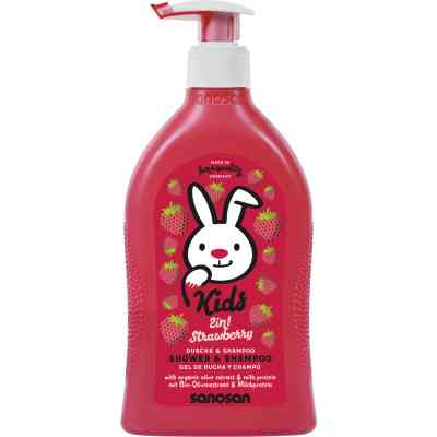Детский шампунь Sanosan Kids з ароматом полуниці 400 мл (4003583212880) Винница