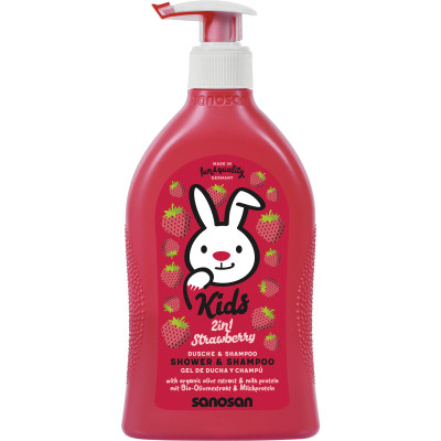 Детский шампунь Sanosan Kids з ароматом полуниці 400 мл (4003583212880) Винница - изображение 1