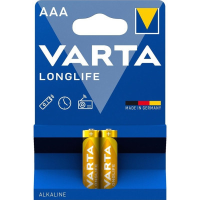 Батарейка Varta AAA Longlife щелочная * 2 (04103101412) Винница - изображение 1
