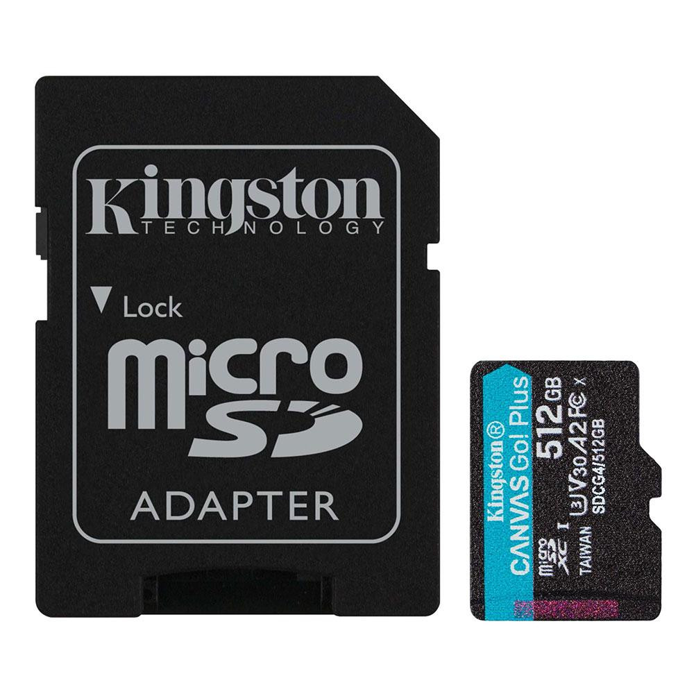 Карта пам'яті microSDXC (UHS-1 U3) Kingston Canvas Go! Plus 512Gb class 10 A2 V30 (R200MB/s, W-160MB/s) (adapter SD) Київ - фото 1