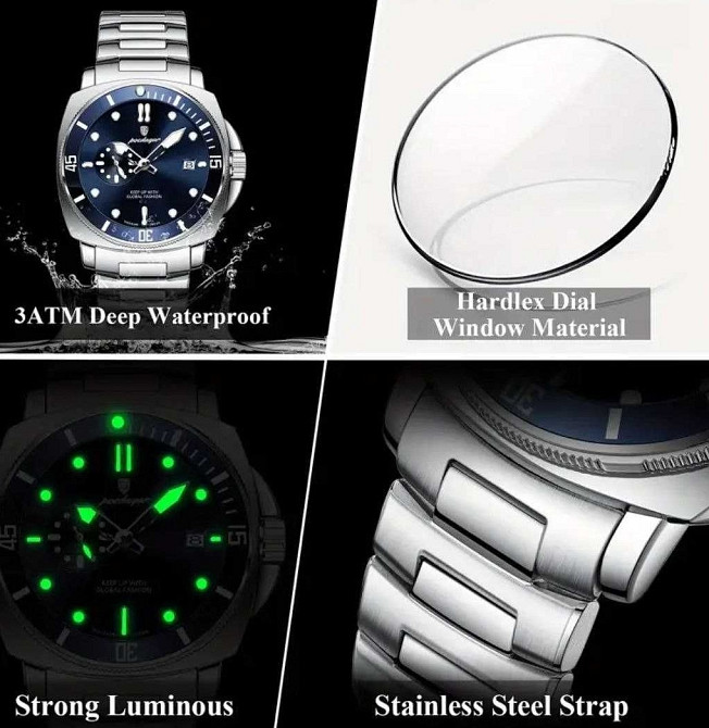 Оригинал‼️ Мужские наручные часы POEDAGAR  Годинник наручний чолові. Киев - изображение 1