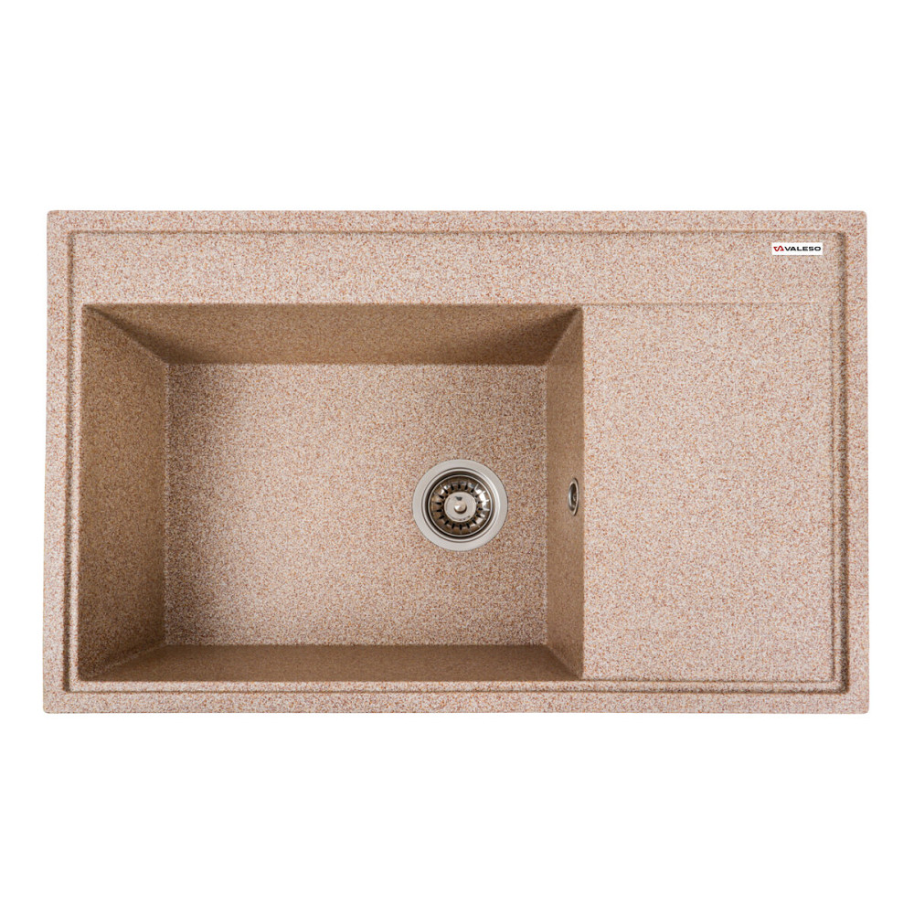 VALESO Гранітна мийка для кухні VALESO 7950 AZURIT матова Карамель Коломыя - изображение 7