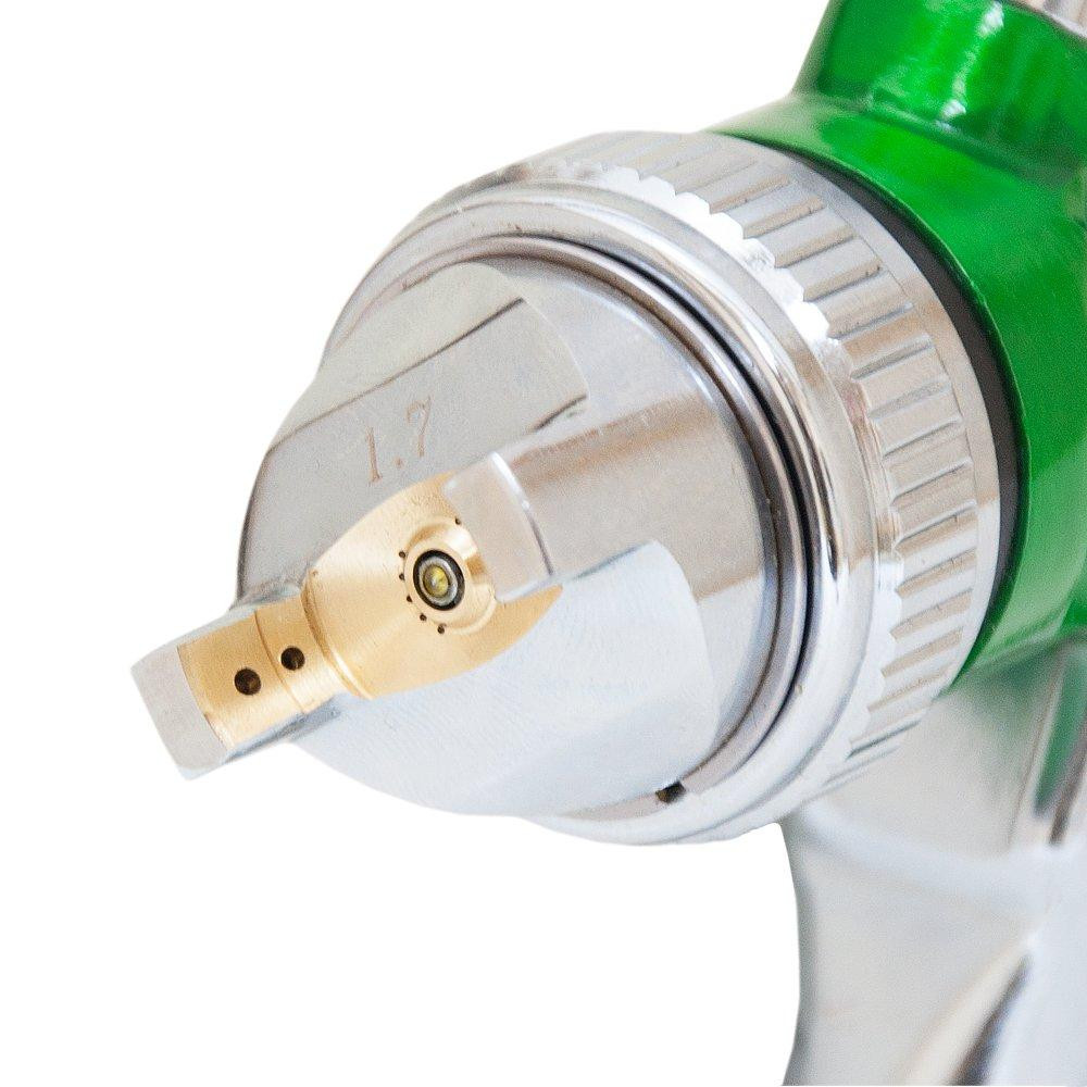 Краскораспылитель HVLP Ø1.7мм 140-280л/мин 3бар в/б (пласт) зелёный SIGMA (6812111) Киев - изображение 4