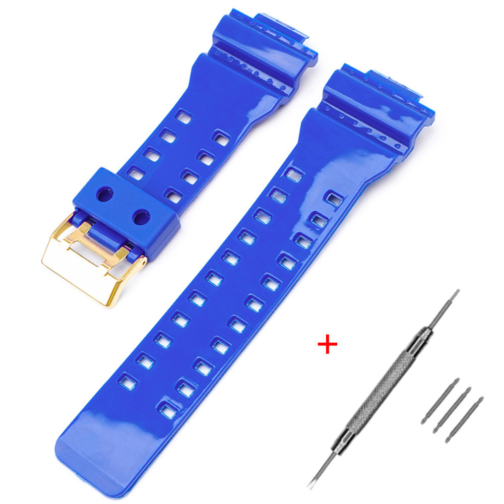 Ремінець для Casio G-Shock GA-100/110/120 Blue-Glossy GD SBR Київ - фото 1