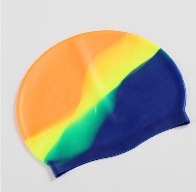 Силіконова шапочка для плавання one size різнобарвний Київ - фото 1