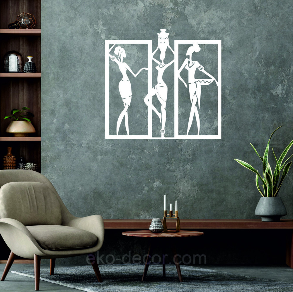 Декоративное настенное Панно «Девушка» Декор на стену 70*66 см, Белый Киев - изображение 8