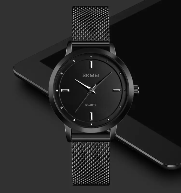 Женские наручные часы Skmei 1528 (Черные) Винница - изображение 2