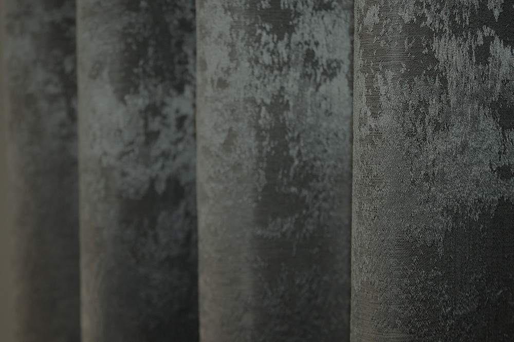 Комплект коротких штор VR-Textil Жакард Sultan XO № 1123ш Жакард Графітовий 130х170 см 2 шт (35-0110) Київ - фото 7