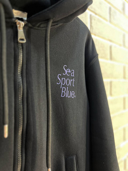 Толстовка жіноча Pepper&mint 24-02 на блискавці з капюшоном утеплена на флісі  чорний, чорний, S Одеса - фото 6