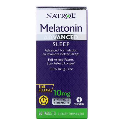 Аминокислота Natrol Мелатонин Медленного Высвобождения 10 мг, Melatonin Advanced (NTL-05964) Винница - изображение 1