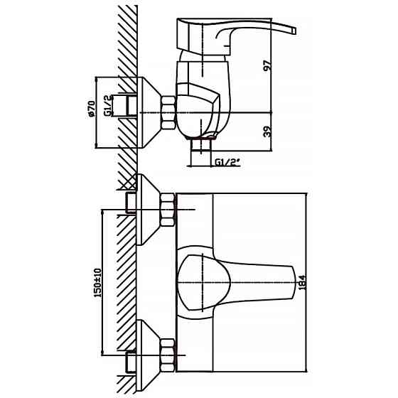 Душовий змішувач Haiba Focus 003 (HB0113) з якісним дизайном Харків