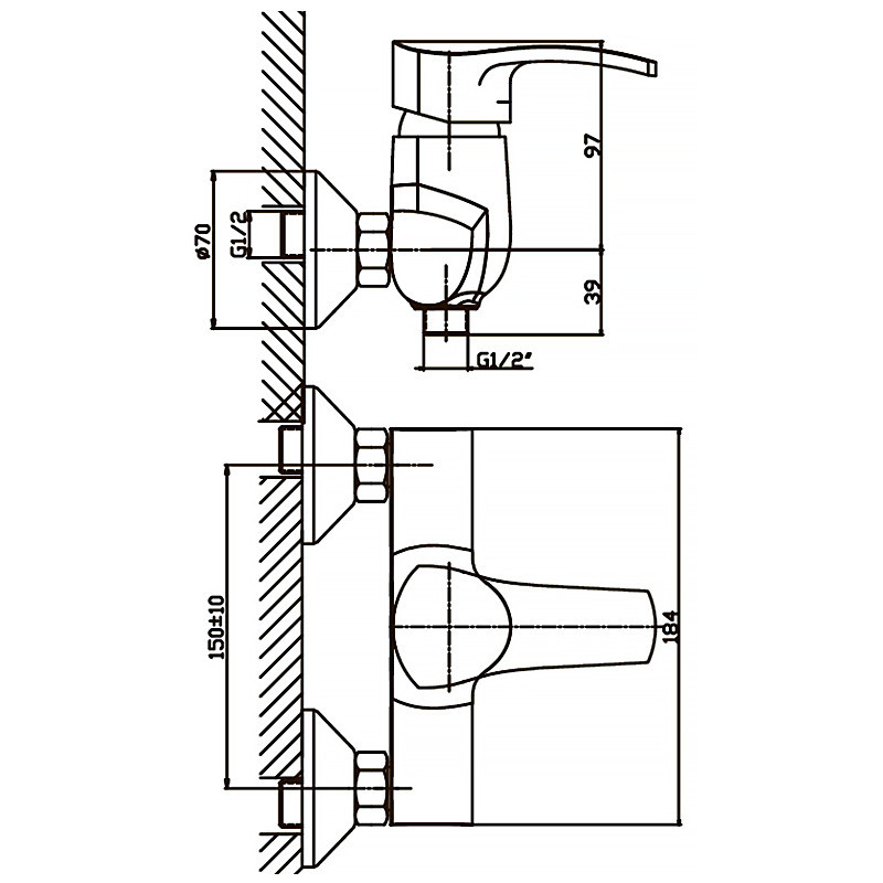 Душовий змішувач Haiba Focus 003 (HB0113) з якісним дизайном Харків - фото 2