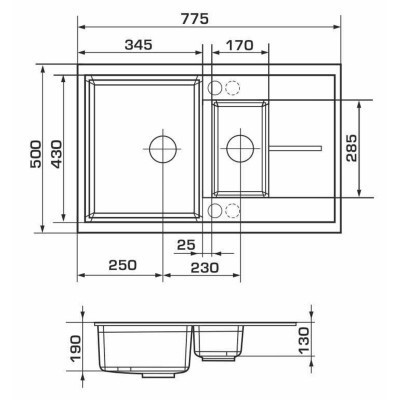 Мийка кухонна GRANADO LEON white (gr1005) Вінниця - фото 6
