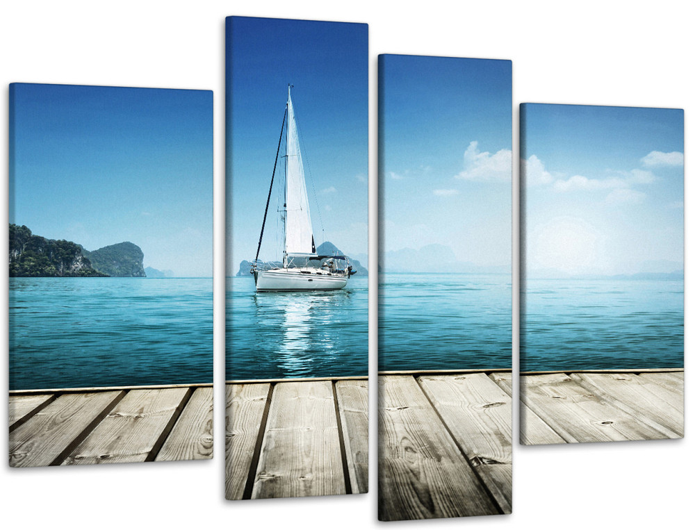 Модульная картина Море Яхта Art-51_4 110x160 см Киев - изображение 1