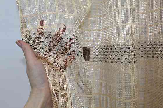 Тюль сітка висотою 1,5м, колекції "Juli" колір какао з коричневим 1151т Київ