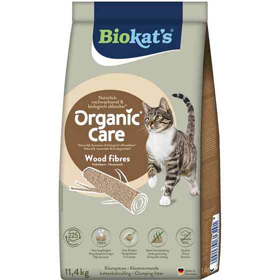 Наповнювач деревний Biokats для котячого туалету Organic Care 30л/11,4кг Киев