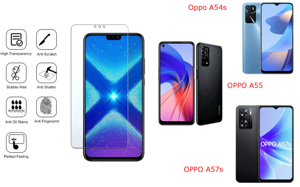 Защитное стекло NeoGlass для Oppo A54s, OPPO A55, OPPO A57s – ультрапрозрачное и устойчивое Киев - изображение 4