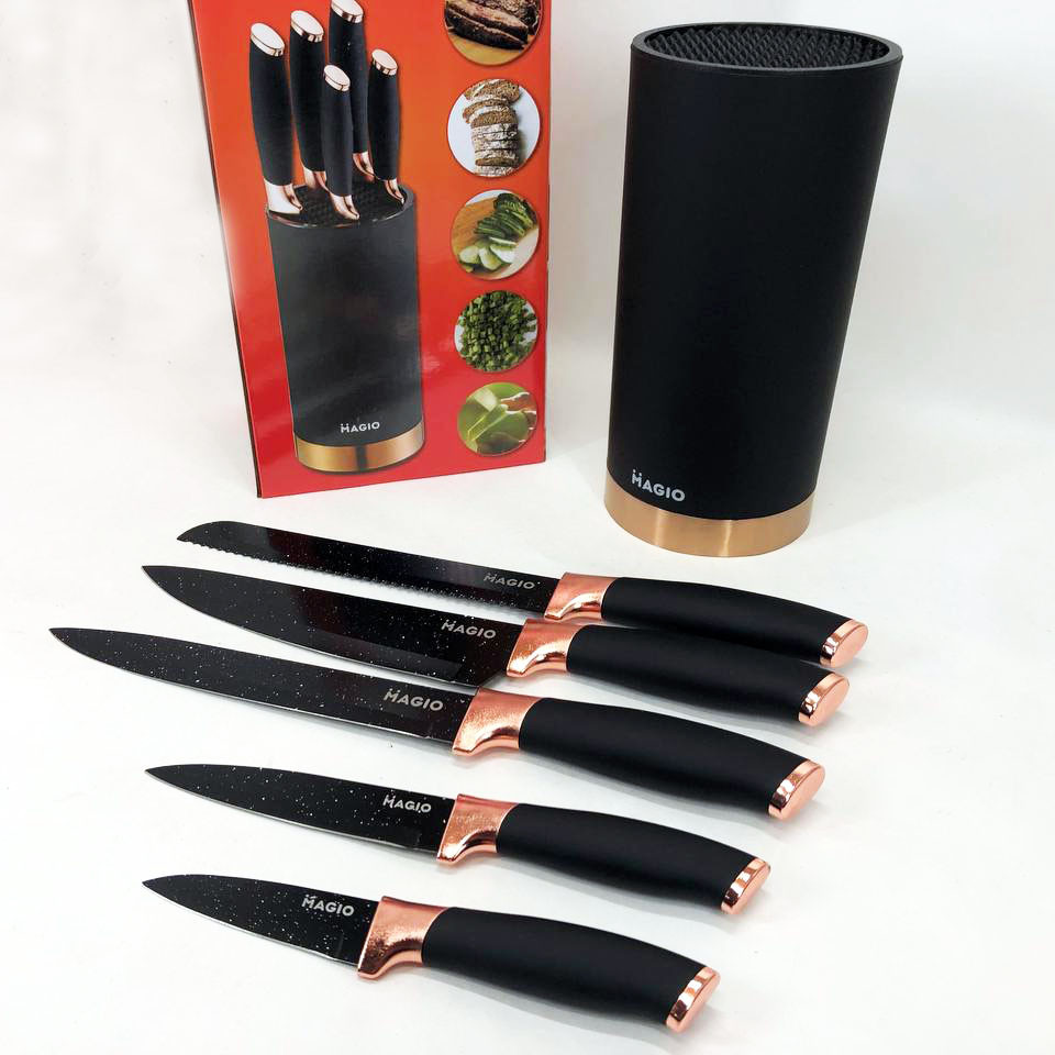 Набір ножів для кухарів Magio MG-1091, Професійний кухонний набір ножів, Кухонні ножі з хорошої сталі SP-59 Івано-Франківськ - фото 5