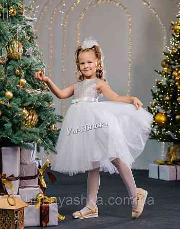 Детское нарядное платье Снежинка с блестками Кривой Рог
